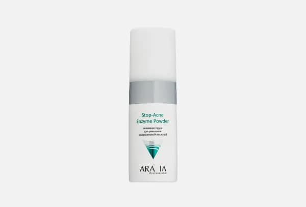 ARAVIA Stop-Acne Enzyme Powder Энзимная пудра для умывания для жирной и проблемной кожи с азелаиновой кислотой и папаином 150мл