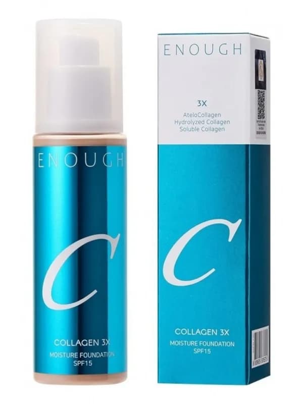 Enough Увлажняющий тональный крем для лица с коллагеном N20 / Collagen 3X Moisture Foundation SPF15, натуральный бежевый, 100 мл