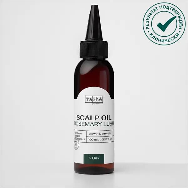 Tashe Professional Rosemary Lush — это уходовое масло для кожи головы объемом 100 мл 